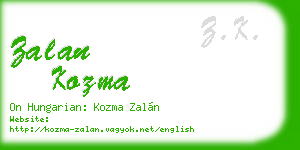 zalan kozma business card